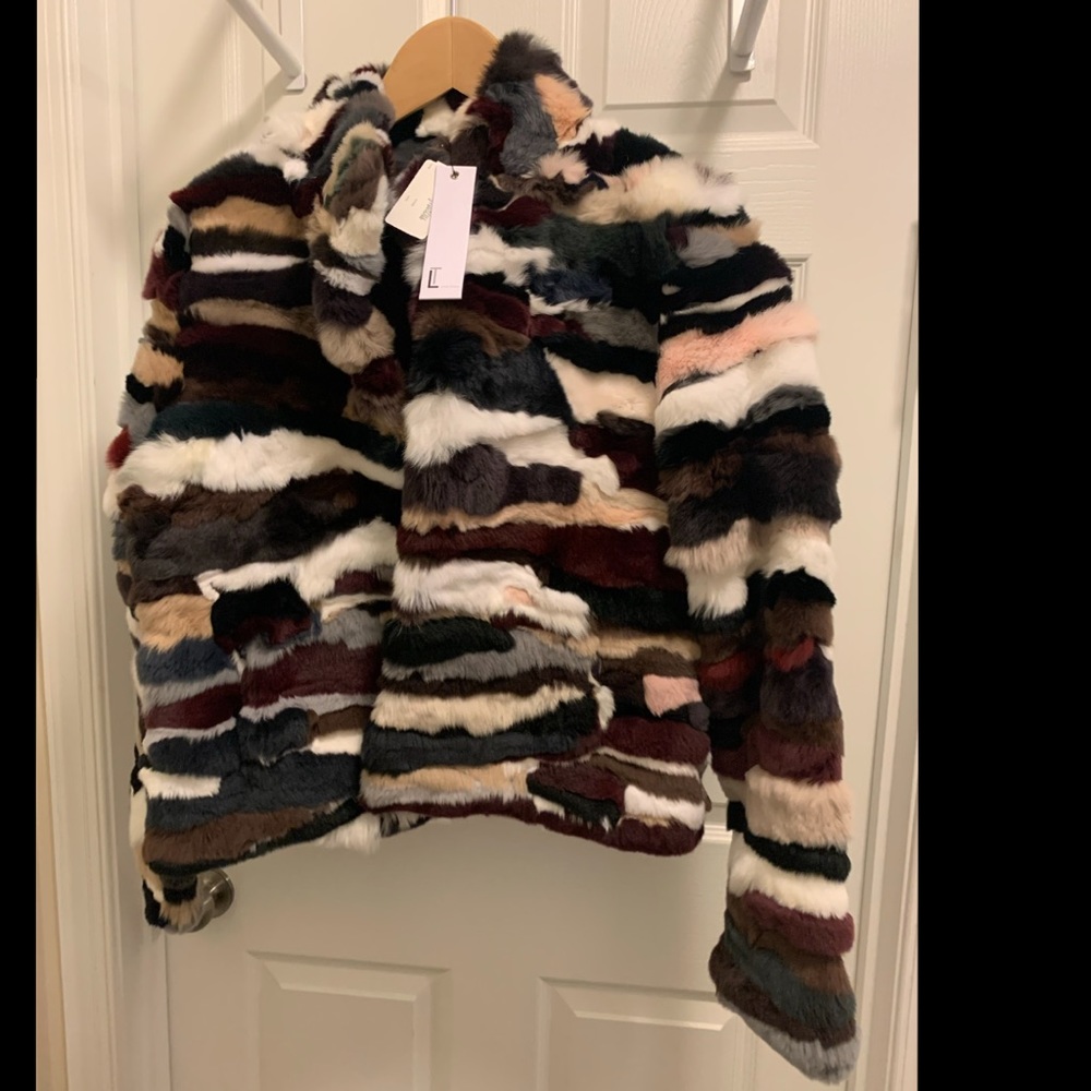 Love Token Rex Rabbit Fur Jacket 100%%New